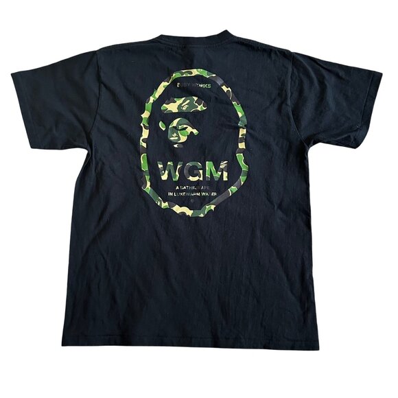BAPE Mens Sz L Bathing Ape WGM "World Gone Mad" Black Graphic T-Shirt - Picture 1 of 9